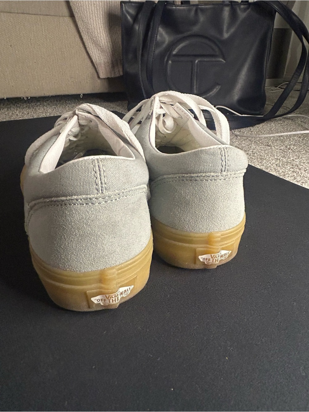 Light green Vans Low-Top Sneakers with Gum Sole - Picture 3 of 3